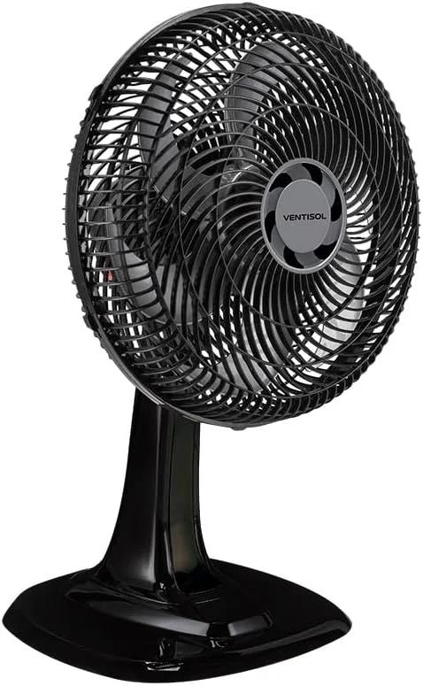 Ventilador de Mesa Ventisol Turbo 6 Pás 40cm Preto 127V