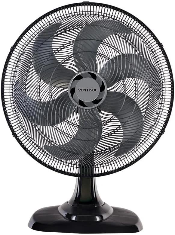 Ventilador de Mesa Ventisol Turbo 6 Pás 50cm Preto 127V